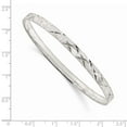 thumbnail image 5 of 925 Sterling Silver Diamond-cut Slip-on Bangle Bracelet, 5 of 5