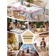 thumbnail image 6 of Pink Grey Tablecloth Rectangle Table Cloth 60x120, Waterproof Tablecloth Outdoor Table Cloth, Geometric Circle Modern Abstract Simple Art Washable Table Cover for Kitchen Dinning Party, 6 of 8