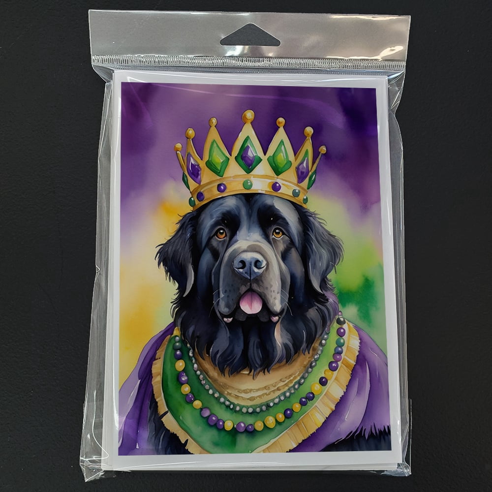 Newfoundland King of Mardi Gras Greeting Cards Pack of 8 7 in x 5 in