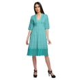 thumbnail image 1 of Moomaya Robe Imprimée Longueur Genou pour Femmes Grande Taille Vêtements Décontractés Tenue d'Été, 1 of 4
