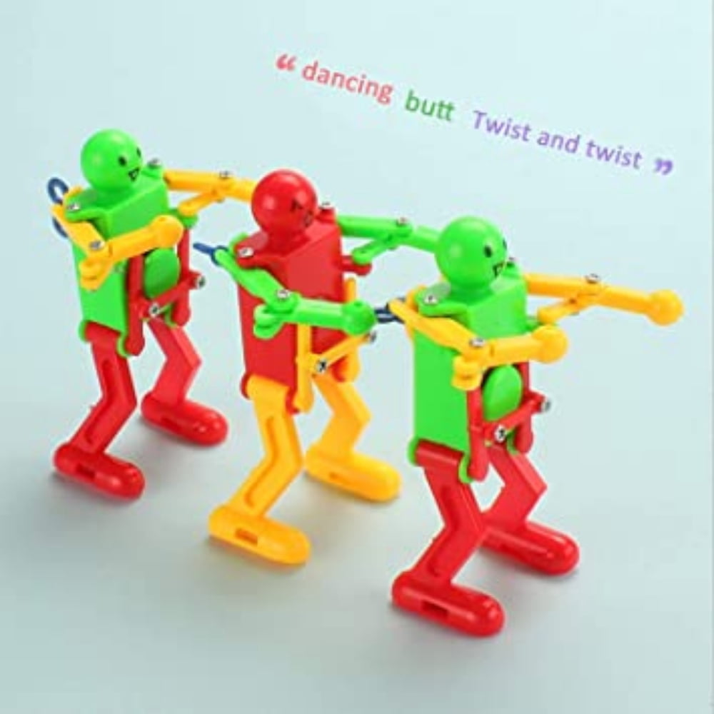 Jouet Robot Dansant et Marchant à Ressort Amusant pour Enfants, Ensemble de Jeu de Rôle pour Enfants, Activité de Fête à Thème Robots, Noël, Anniversaire, Cadeaux (3 Pcs, Couleur Aléatoire