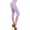 Lavender, variant on Womens High Waist Solid Microfiber Ultra Soft Capri Leggings (One Size)