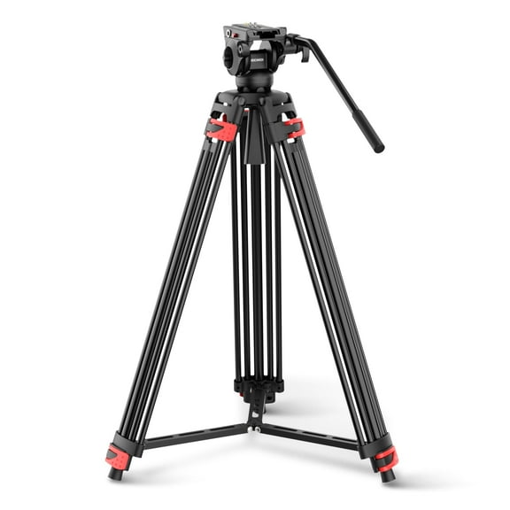Neewer TP37 74" Video Tripod - Fluid Head, 17.6lb Load, Quick Release, Manfrotto 501 Compatible