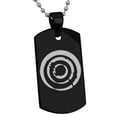 thumbnail image 1 of Stainless Steel Ancient Tribal Greatness Rune Engraved Dog Tag Pendant Necklace, 1 of 1