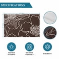 thumbnail image 6 of Brown Flowers Placemats Set of 4, Spring Floral Botanical Modern Art Placemats for Dining Table, Place Mats for Kitchen Tabletop, Waterproof Wipeable Dining Table Mats Set, 6 of 9