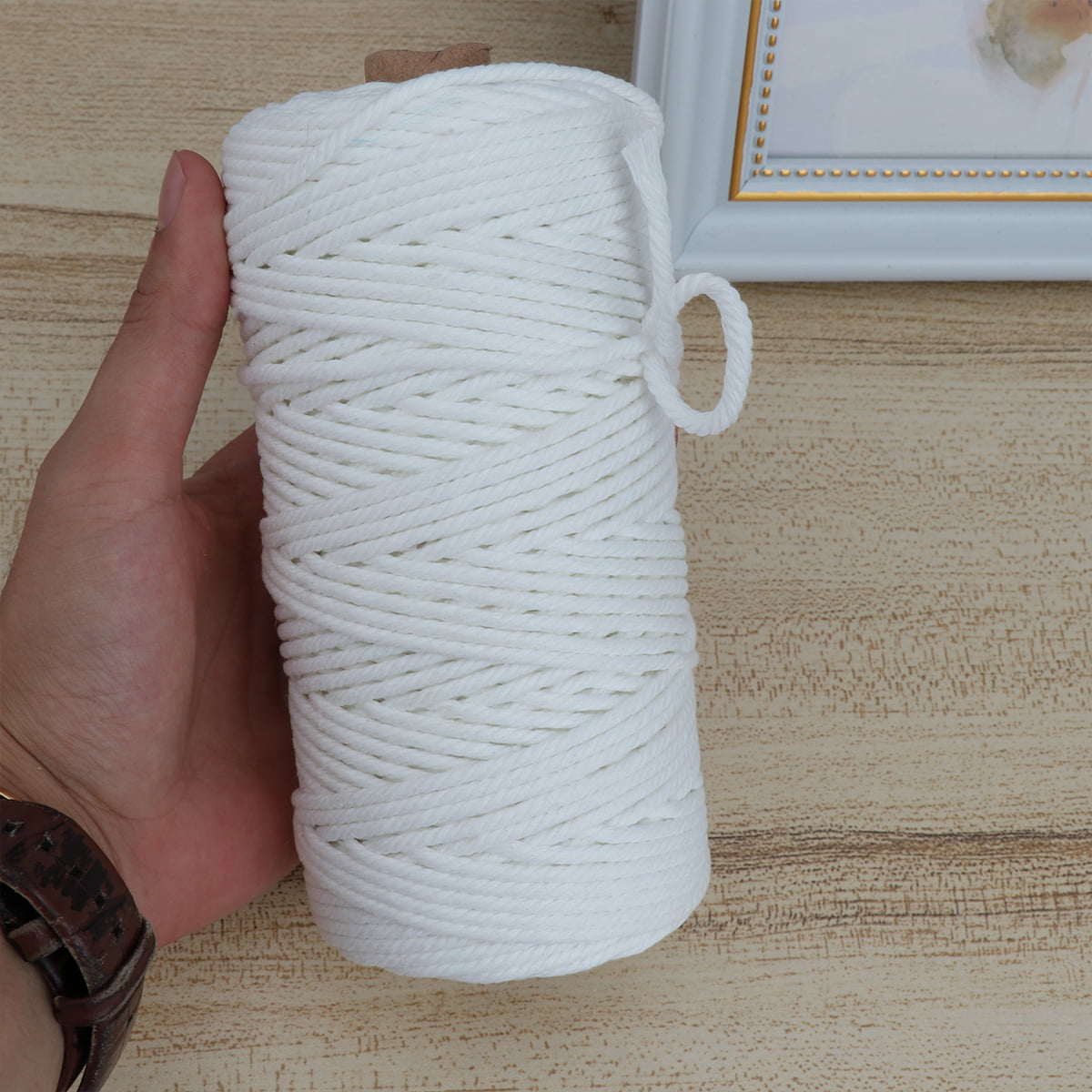 100m 3mm Woven Cord, Thick String, Ideal For Tapestry Hanging Tag