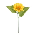 thumbnail image 2 of 1 Stem Mini Artificial Sunflower, Faux Silk Single Small Sunflower for Vase Centerpiece Home Table Desk Decoration, 26cm, Clearance Yellow, 2 of 4