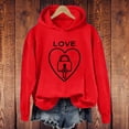 thumbnail image 2 of NMMUED Oversized Hoodies for Women, Womens Fall Tops, Hooded Sweatshirt Women, Fall Clothes for Women, Plain Hoodies, Red S, 2 of 4