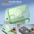 thumbnail image 6 of Magnetic for iPhone 12 Case,iPhone 12 Pro case, [Compatible with MagSafe][Clear Hard Back with Soft TPU Bumper][12FT Military Grade Drop Protection] Shockproof Phone Case,Clear ice Green, 6 of 14