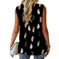 thumbnail image 4 of Ketyyh-chn99 Women's Blazers Sleeveless Elegant Pocket Loose Jackets Black,M, 4 of 5