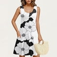 thumbnail image 4 of Rciityk Summer Dresses for Women Beach Boho Sundress Floral Printed Sleeveless Mini Dresses Casual Loose Tank Dress with Pockets, 4 of 6