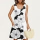 thumbnail image 4 of Vestido Corto de Verano Casual de Moda Impreso Cuello Redondo Bolsillo sin Mangas de las Mujeres, Vestido Casual para Diario, 4 of 9