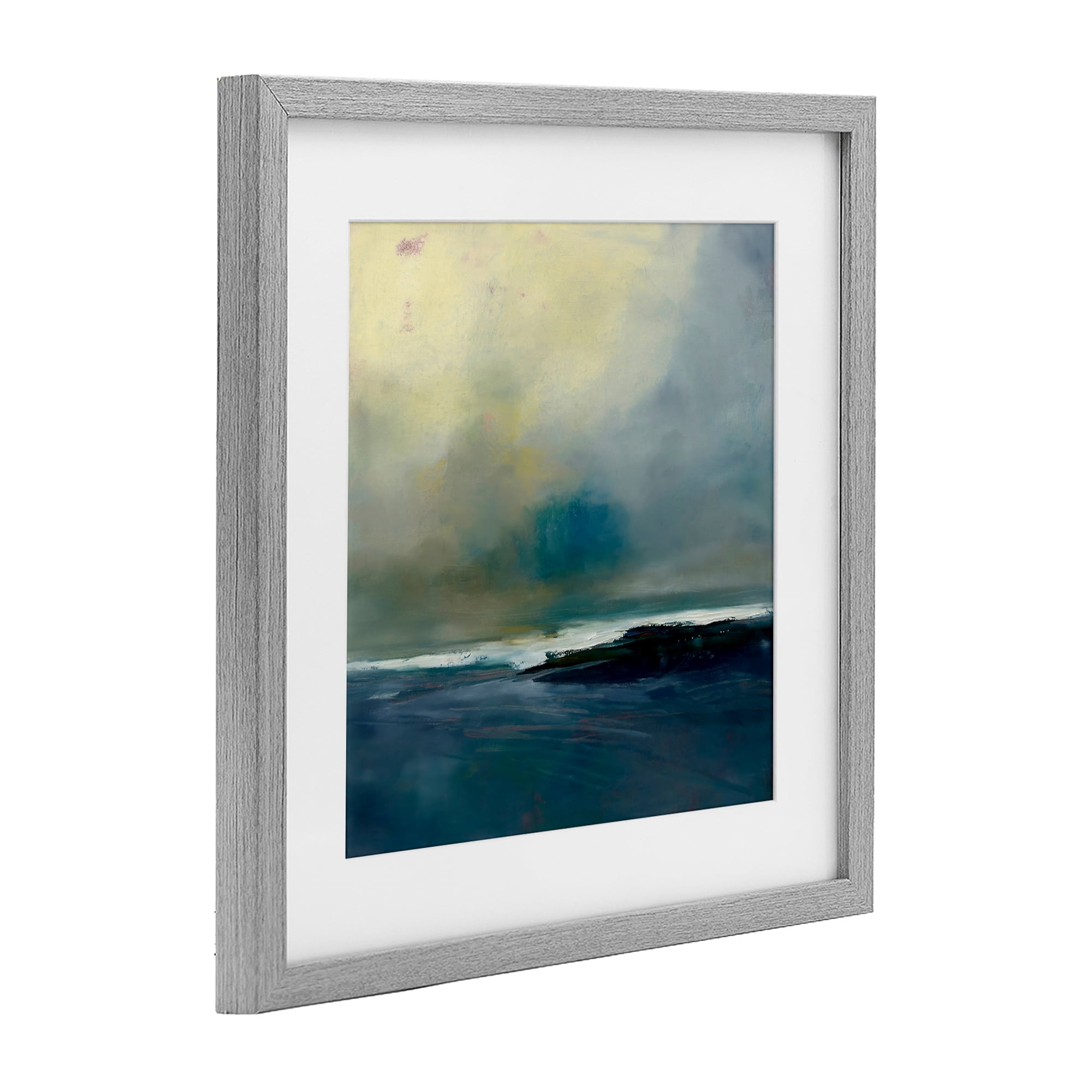 Stupell Industries Channeling Calm Horizon Gray Framed Print Under Glass, design by Patrick Dennis