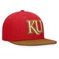 thumbnail image 3 of Men's Fanatics Red/Brown Kansas Jayhawks NoBo Fitted Hat, 3 of 4