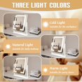 thumbnail image 4 of MKupView Makeup Mirror Hollywood Mirror Vanity Makeup Mirror with Lights Touch Control 3 Color Lighting Modes for Bedroom Detachable 10X Magnification Mirror 360°Rotation (14 in White), 4 of 6