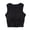 Black, variant on Women's High Waist Tummy Control Underwear Solid Color Side Split Comfortable Chest Cushion Slim Fit Shapewear