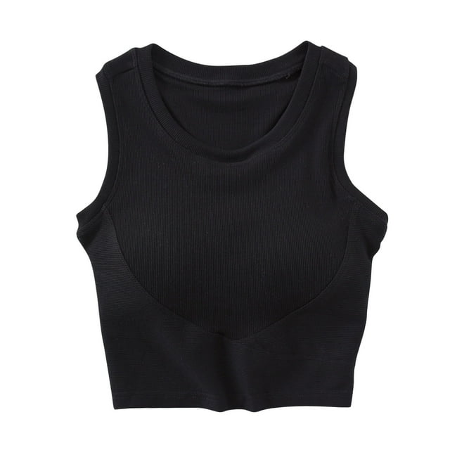 SwiftWear Womens U Back Sports Shaping Bras Padded High Neck Crop Workout Cotton Tank Tops
