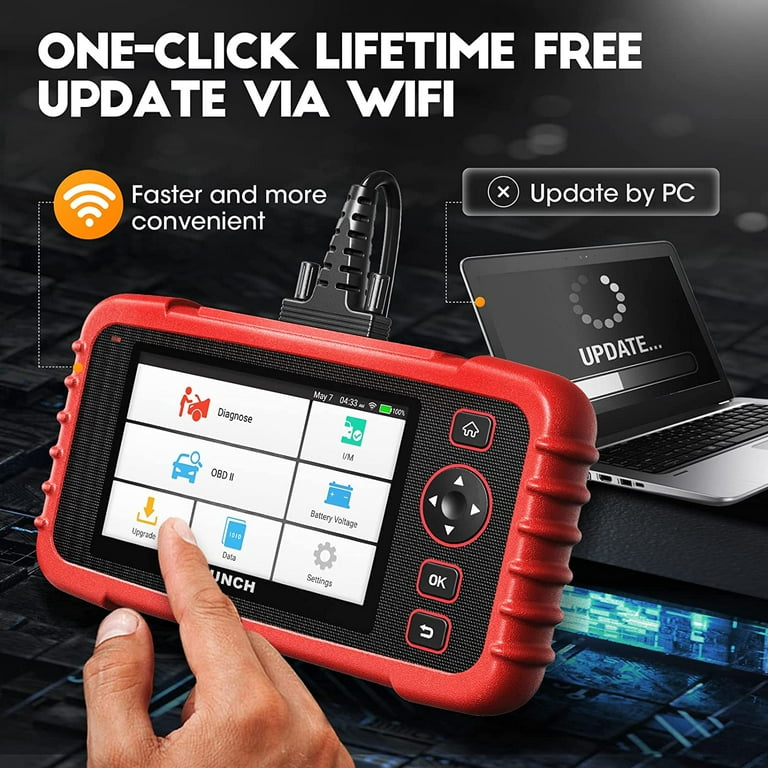 LAUNCH OBD2 Scanner CRP129E, 2023 Newest Elite Ver Engine/ABS/SRS/TCM Scan  Tool, 8 Reset Oil/EPB/TPMS/SAS/Throttle/DP F/Brake Reset, Injector Coding