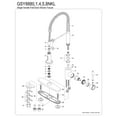 thumbnail image 3 of Kingston Brass GSY8888NKL Nustudio Single-Handle 1-or-3 Hole Deck Mount Pre-Rinse Kitchen Faucet in Brushed Nickel, 3 of 5