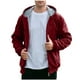 thumbnail image 5 of Ceisia Men's Color-Block Fleece-Lined Zip-Up Hooded Jacket for Casual & Winter Wear Red L Gifts, 5 of 7