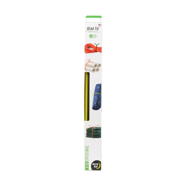 Engranajes retorcidos de goma reutilizables y bridas con cremallera Nite Size 32 cm, paquete de 6