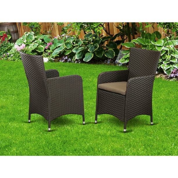 Outdoor Furniture Wicker Patio Chair, Dark Green Wicker Outdoor Furniture