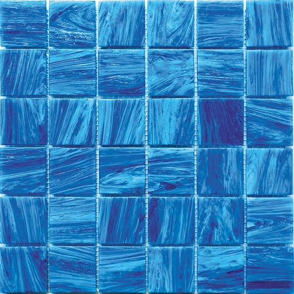 Apollo Tile Celestial 12 in. x 12 in. Glossy Ultrmarine Blue Glass Mosaic Wall and Floor Tile (20 sq. ft./case) (20-pack)