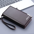 thumbnail image 4 of MIASHUI Fashion Men ID Long Wallet Zipper Purse Clutch Bag with Multiple Card Slots Solid Color Design for Stylish Convenience, 4 of 5