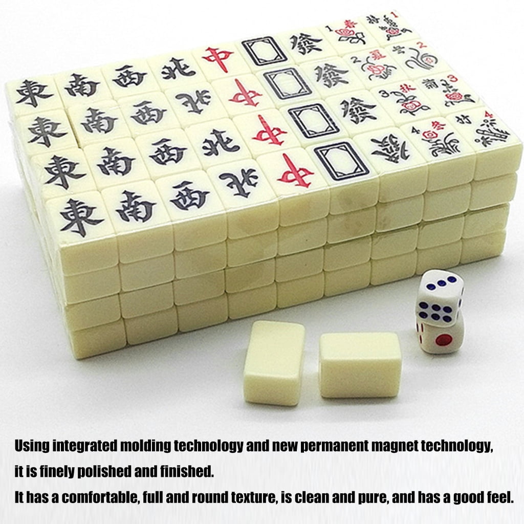 Zeiwohndc Compact Travel Mahjong Set With Complete Accessories For On The Go