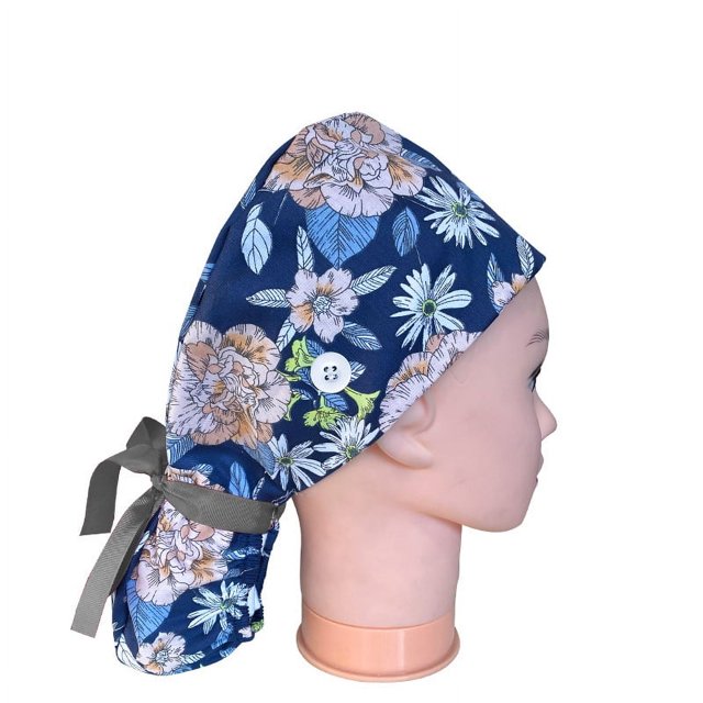 Gorro de pelo largo, gorro quirúrgico, gorro de trabajo estampado de algodón, pañuelo para la cabeza, pañuelos de mujer, gorro sanitario de médico