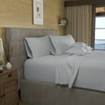 thumbnail image 2 of 100% Cotton Odor-Neutralizing Antimicrobial Sheet Set, Twin Light Gray by Wholistic, 2 of 8