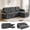 Dark Gray, variant on Xiweot Convertible Sectional Sleeper Sofa, 82" L Shaped Sofa Bed with Storage Chaise, Pull Out Couch & Wide Armrests, Teddy Fabric 3 Seater Sectional Couch for Living Room Apartment (Dark Gray)