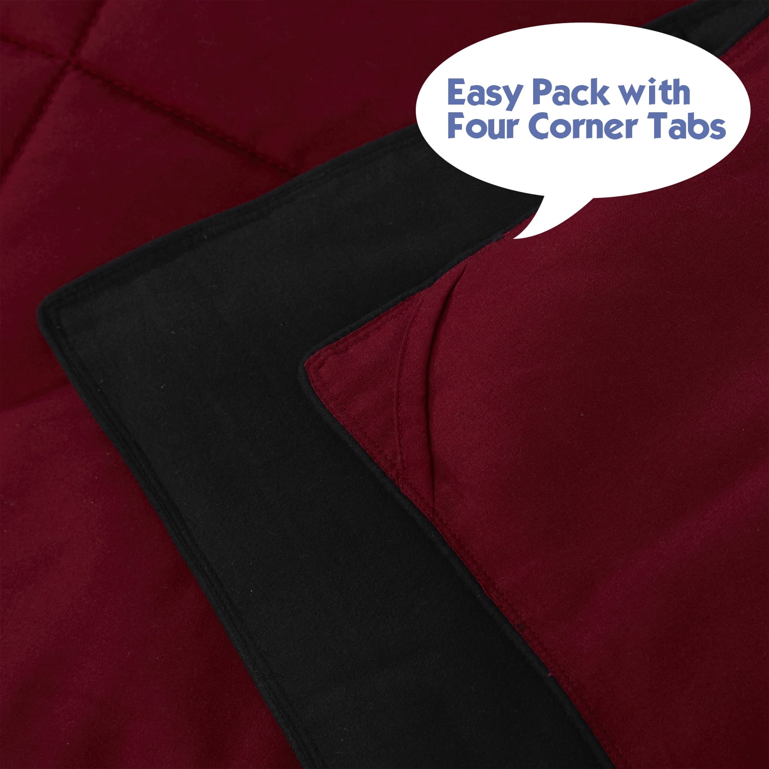 HIG Light Weight Down Alternative Comforter, King, Black, Reversible