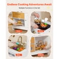 thumbnail image 3 of KFFKFF Wooden Play Kitchen Set for Kids, Interactive Toy Kitchen with Lights & Sounds, Includes Food & Cookware Accessories, Features Sink, Oven, Stove, and Storage Cabinet, Suitable for Ages 3-8, 3 of 9