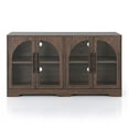thumbnail image 6 of Bailor Rustic Wood Television Stand for TVs up to 60" with Adjustable Shelves, Walnut, 6 of 9