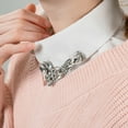thumbnail image 4 of Red Christmas Plaid Rhinestone Detachable Collar, Detachable Collars for Women, Womens Dickie Collar, Elegant Dickey Collars G One Size, 4 of 8