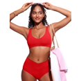 thumbnail image 3 of Top de Bikini CRZ YOGA con Relleno en Forma de V Rojo M, 3 of 5