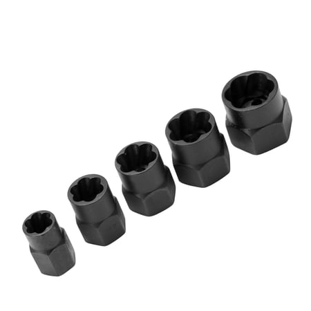 10 Pcs Damaged Bolt Nut Screw Extractor Tool Set Spiral Removal Sockets Kit 3.9 x 3.9 x 2.0 in / 10 x 10 x 5 cm