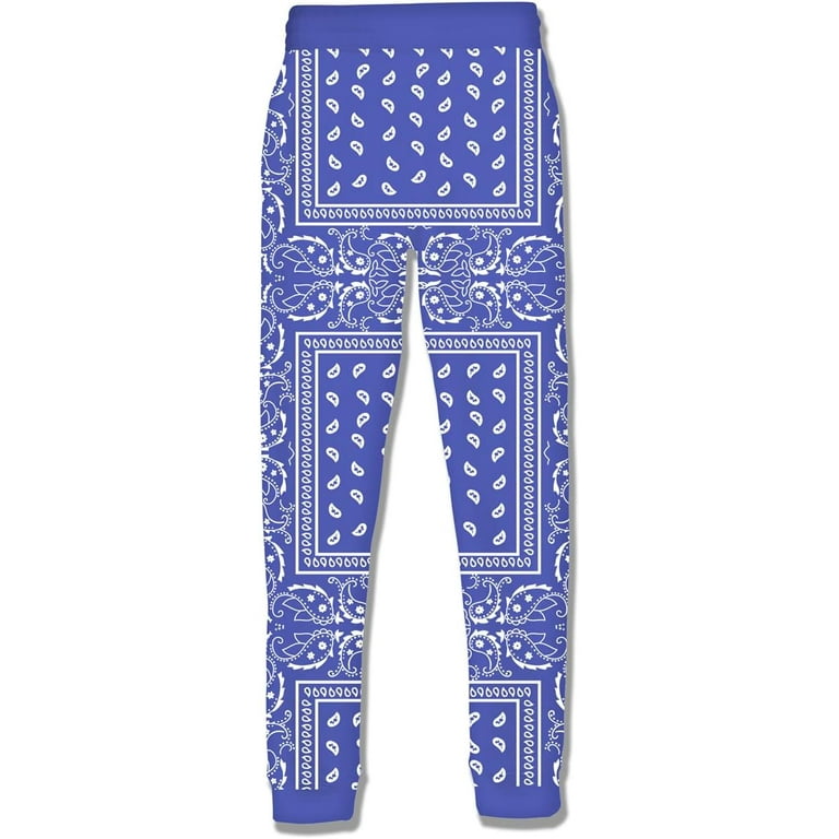 Blue Bandana Hoodie Jacket for Women Men Red Bandanas Print Clothing Black Jogger Pants Sweatpants Clothes Outfits Walmart