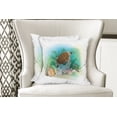 thumbnail image 4 of Ambesonne Ocean Throw Pillow Cover 2 Pack, Sea Turtles Underwater, 20", Green Brown, 4 of 6