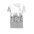 thumbnail image 4 of Women Printed Spring/summer Short Sleeved Shirt Printed Button Casual T-shirt Top, 4 of 4