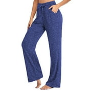 Christmas Gift For Familys LIDYCE HIMONE Womens Yoga Sweatpants Wide Leg Lounge Pajamas Pants Sleeping Drawstring Maxi Loungewear Workout Joggers Pants with Pockets