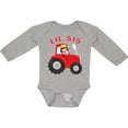 thumbnail image 3 of Inktastic Farmer Tractor Little Sis Girls Long Sleeve Baby Bodysuit, 3 of 5