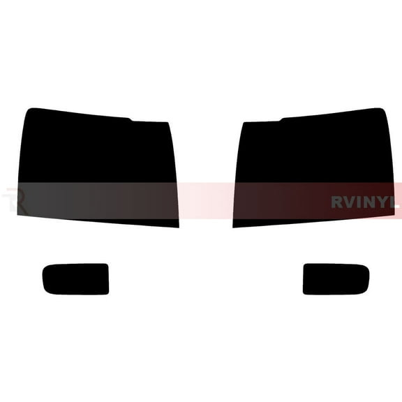 Rvinyl Headlight Protection Film Covers Compatible with Chevrolet Tahoe 2007-2014 - Blackout Smoke