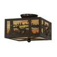 thumbnail image 6 of Meyda Tiffany 23978 Deer At Lake 2 Light 15" Wide Semi-Flush Square Ceiling Fixture -, 6 of 7