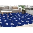 thumbnail image 2 of Office Decor Rug, Wall Hanging Rug, Blue Rug, Personalized Gifts, Nautical Compass Sail Anchor Rug, Boy Room Rugs, Kids Rugs, Navy Blue Rug, 2'x3' - 60x90 cm, 2 of 8