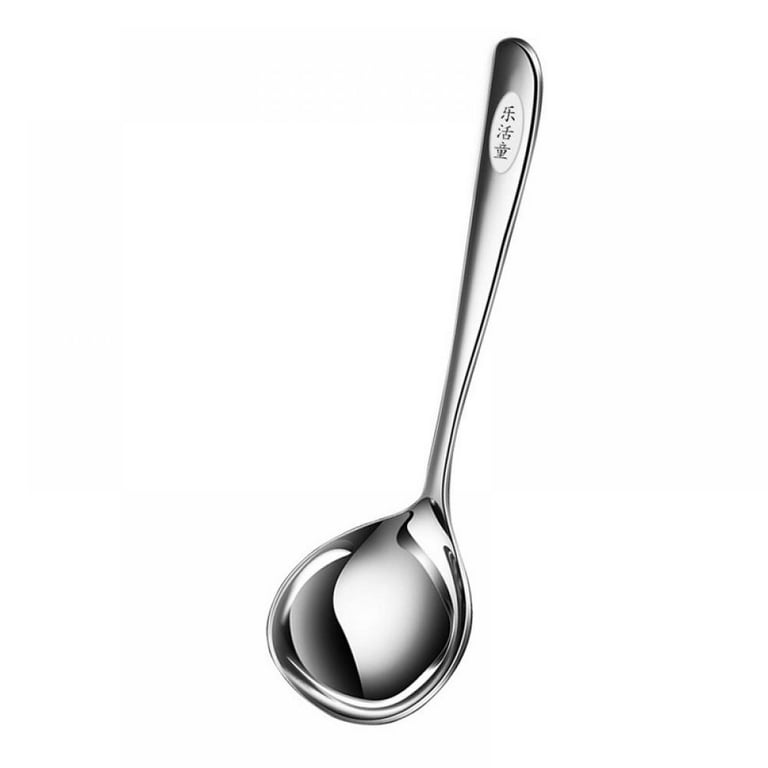 Stainless Steel Big Cooking Spoon: Kitchen Spoon Good for Cooking, Basting, Serving, etc. Safe Metal Utensil - Durable, Solid Construction, Size