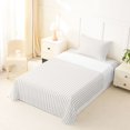 thumbnail image 3 of Castle Fairy Minimalist Vertical Line Twin Sheets 3pcs,Abstract Linear Band Bedding,Off-White Light Taupe,1 Flat Sheet, 1 Fitted Sheet and 1 Pillowcase, 3 of 7