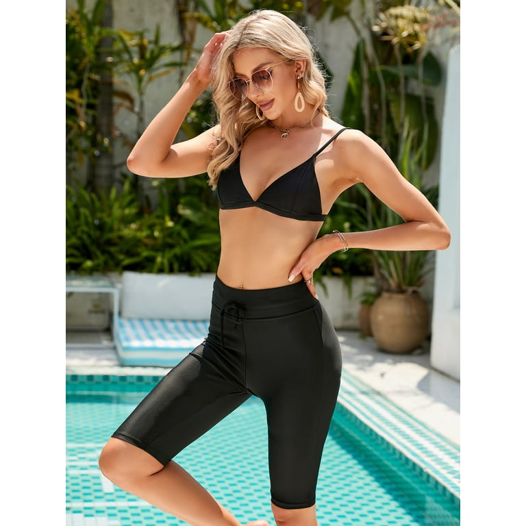 LELINTA Women s Swimsuit Shorts Boardshorts Girls Swim Bottoms Swimwear Trunks Swim Bottom with Side Drawstring