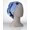 Blue and White, variant on Hemptique Unisex Long Hemp Knit Beanie Hat - Natural